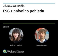 ESG z právního pohledu (ZÁZNAM WEBINÁŘE) (Online)