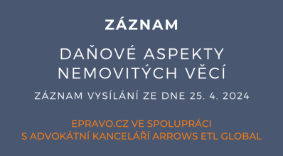 ZÁZNAM: Daňové aspekty nemovitých věcí - 25.4.2024