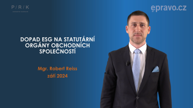 Dopad ESG na statutární orgány obchodních společností