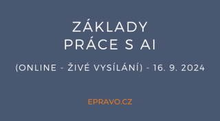 Základy práce s AI (online - živé vysílání) - 16.9.2024