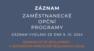 ZÁZNAM: Zaměstnanecké opční programy - 9.10.2024