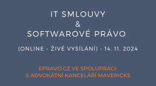 IT smlouvy & softwarové právo (online - živé vysílání) - 14.11.2024