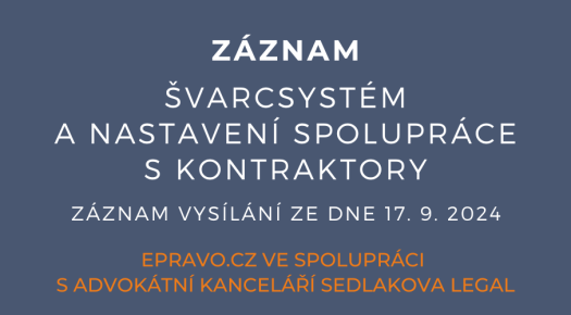 ZÁZNAM: Švarcsystém a nastavení spolupráce s kontraktory - 17.9.2024